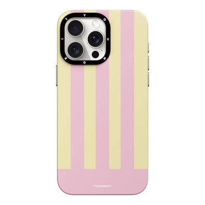 Apple iPhone 15 Pro Max Kılıf Magsafe Şarj Özellikli Youngkit Striped Piano Keys Serisi Kapak Mavi