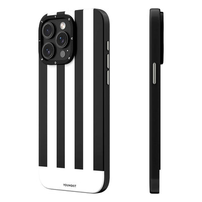 Apple iPhone 15 Pro Max Kılıf Magsafe Şarj Özellikli Youngkit Striped Piano Keys Serisi Kapak Mavi