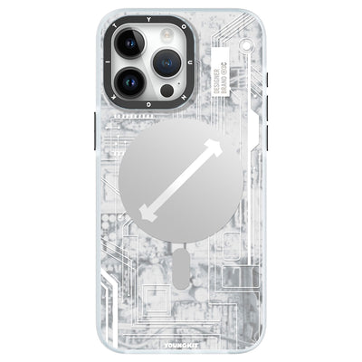 Apple iPhone 15 Pro Max Kılıf Magsafe Şarj Özellikli YoungKit Technology Serisi Kapak Lacivert