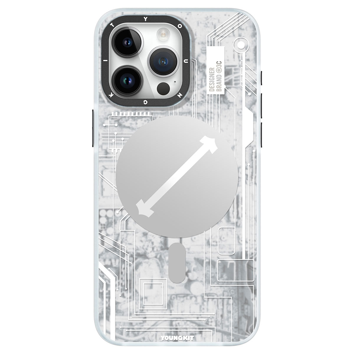 Apple iPhone 15 Pro Max Kılıf Magsafe Şarj Özellikli YoungKit Technology Serisi Kapak Kırmızı