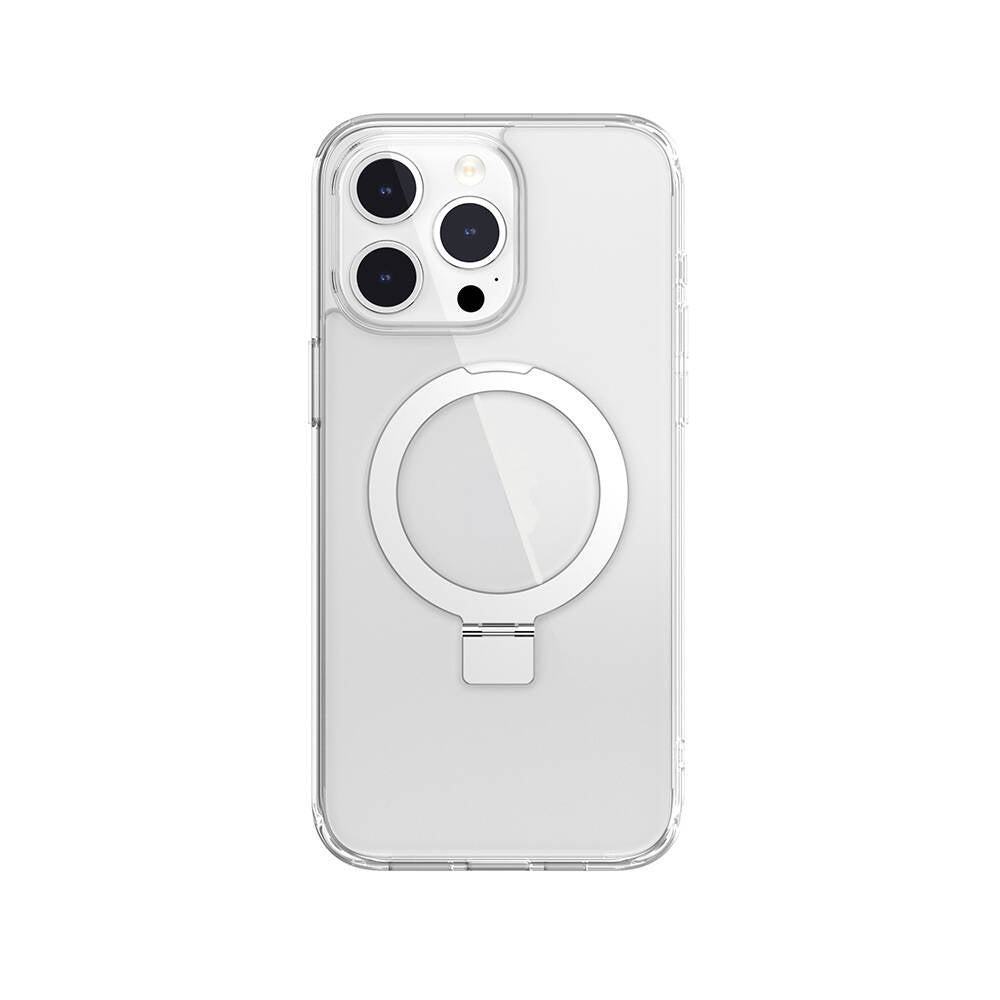 iPhone 15 Pro Max Kılıf M-safe Şarj Özellikli Yüzük Standlı Lisanslı Switcheasy Magstand-M Kılıf