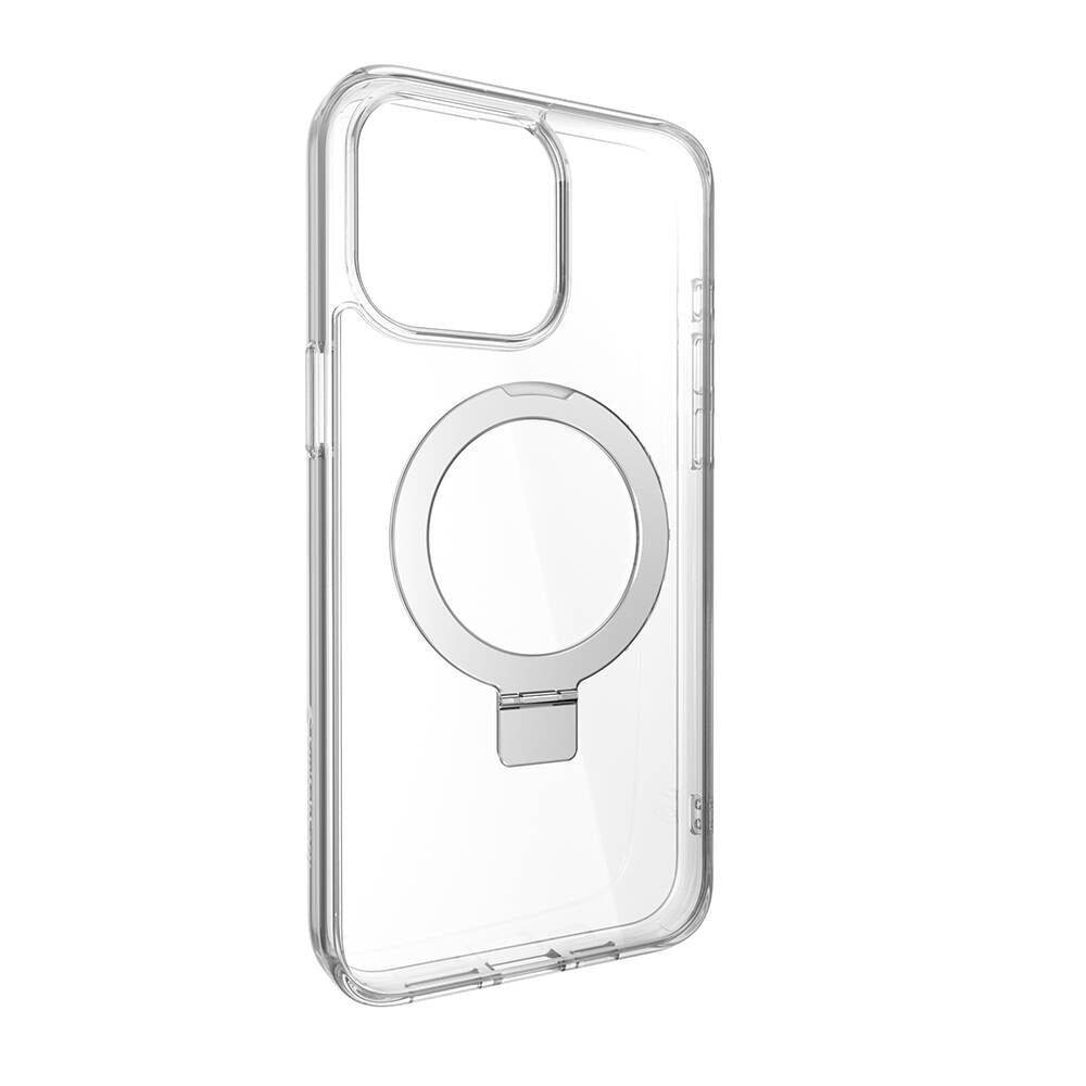 Apple iPhone 15 Pro Max Kılıf Magsafe Şarj Özellikli Yüzük Standlı Lisanslı Switcheasy Magstand-M Kapak Renksiz