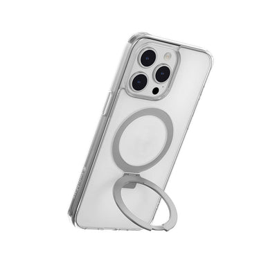 Apple iPhone 15 Pro Max Kılıf Magsafe Şarj Özellikli Yüzük Standlı Lisanslı Switcheasy Magstand-M Kapak Renksiz
