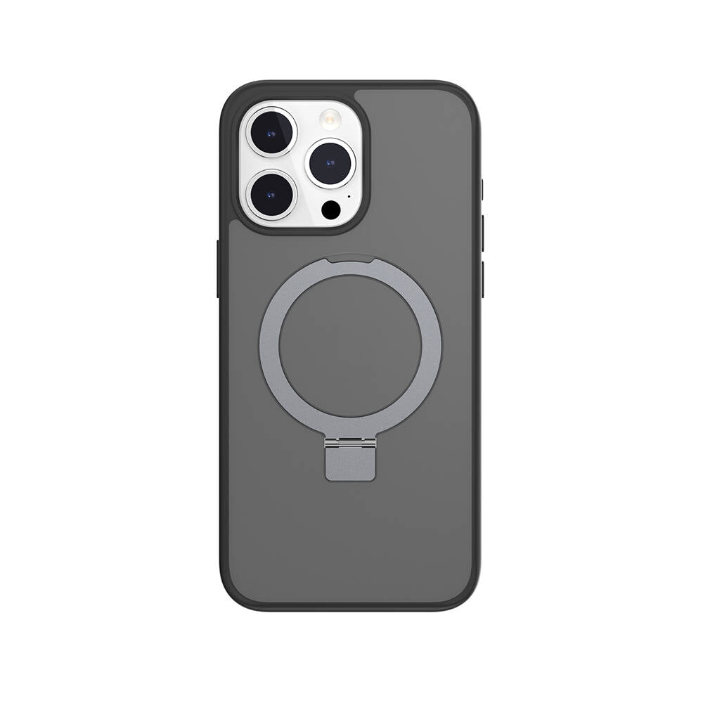 iPhone 15 Pro Max Kılıf M-safe Şarj Özellikli Yüzük Standlı Lisanslı Switcheasy Magstand-M Kılıf