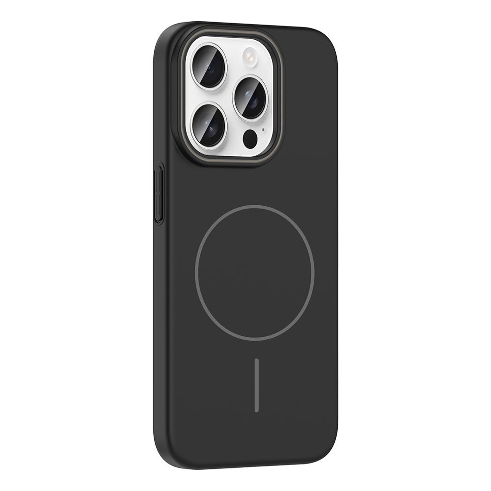 Apple iPhone 15 Pro Max Kılıf M-safe Şarj Özellikli Zore Ruby Sert Kapak Lacivert