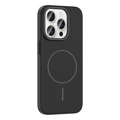 Apple iPhone 15 Pro Max Kılıf M-safe Şarj Özellikli Zore Ruby Sert Kapak Mürdüm