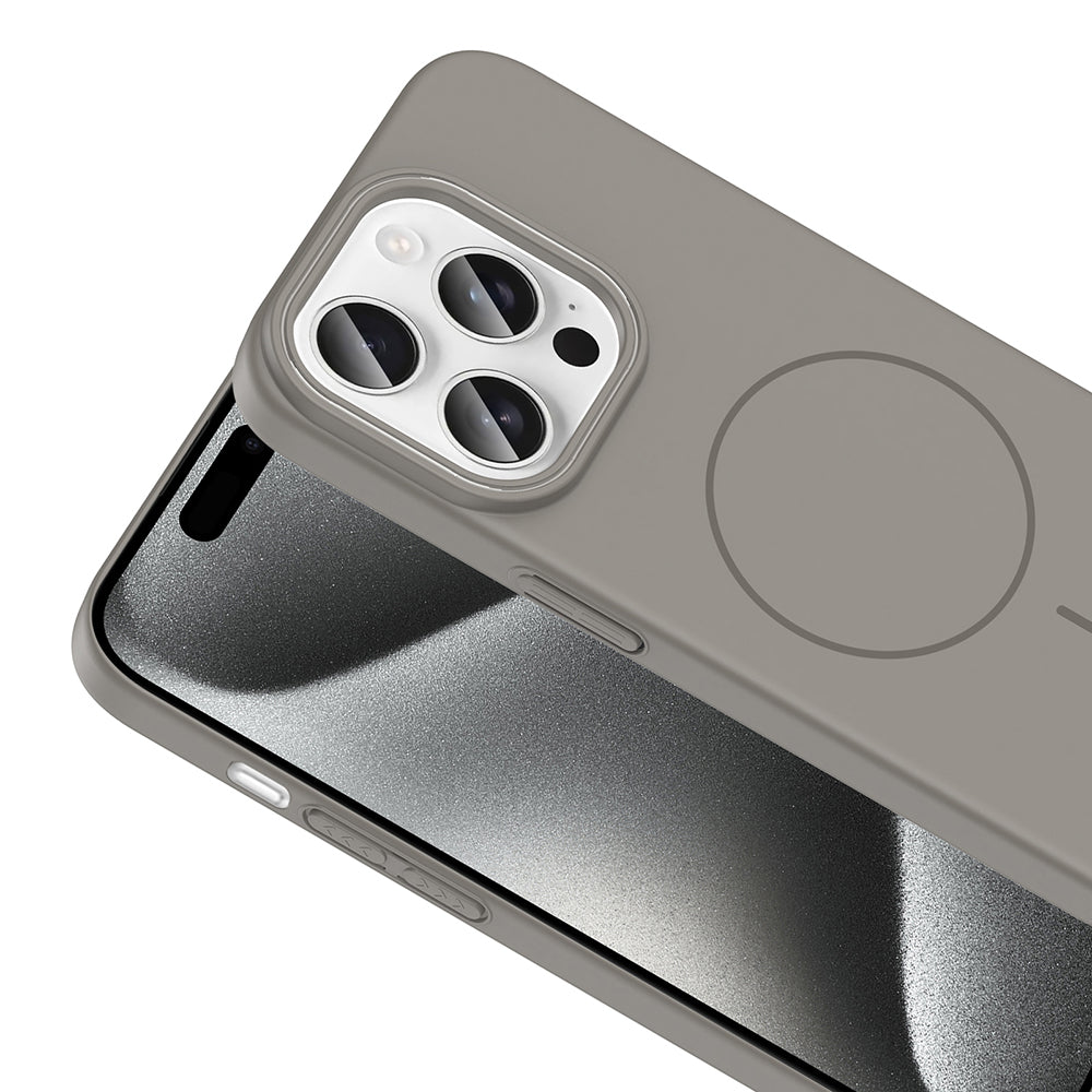 Apple iPhone 15 Pro Max Kılıf M-safe Şarj Özellikli Zore Ruby Sert Kapak Lacivert