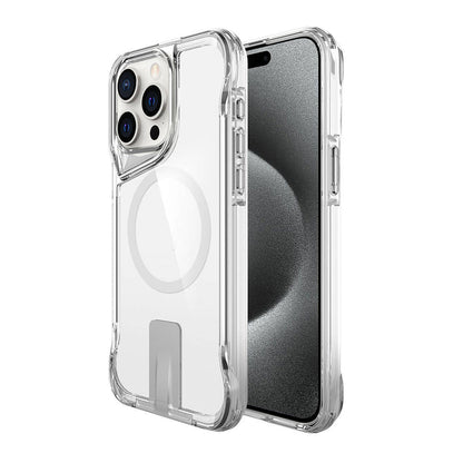 iPhone 15 Pro Max Kılıf M-safe Şarj Özellikli Zore T-Max Standlı Kılıf
