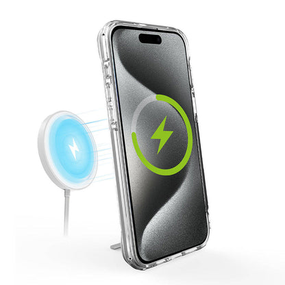 iPhone 15 Pro Max Kılıf M-safe Şarj Özellikli Zore T-Max Standlı Kılıf