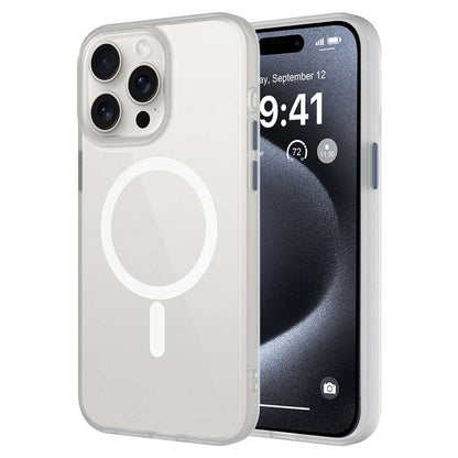iPhone 15 Pro Max Kılıf Mat Arka Yüzey Wireless Şarj Özellikli Zore Flet M-safe Kılıf