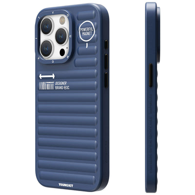 Apple iPhone 15 Pro Max Kılıf Mat Renkli Tasarım YoungKit Original Serisi Kapak Gümüş