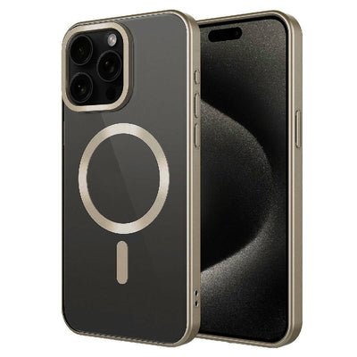 Apple iPhone 15 Pro Max Kılıf Mat Tasarımlı M-safe Wireless Şarj Özellikli Zore Mat Setro Kapak Siyah