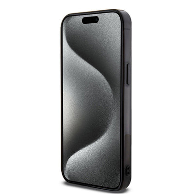 Apple iPhone 15 Pro Max Kılıf Mercedes Benz Orjinal Lisanslı Magsafe Şarj Özellikli Çift Katmanlı Paralel Çizgi Desenli Kapak Beyaz