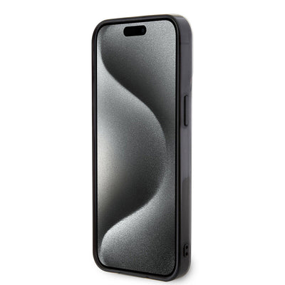 Apple iPhone 15 Pro Max Kılıf Mercedes Benz Orjinal Lisanslı Magsafe Şarj Özellikli Çift Katmanlı Paralel Çizgi Desenli Kapak Beyaz