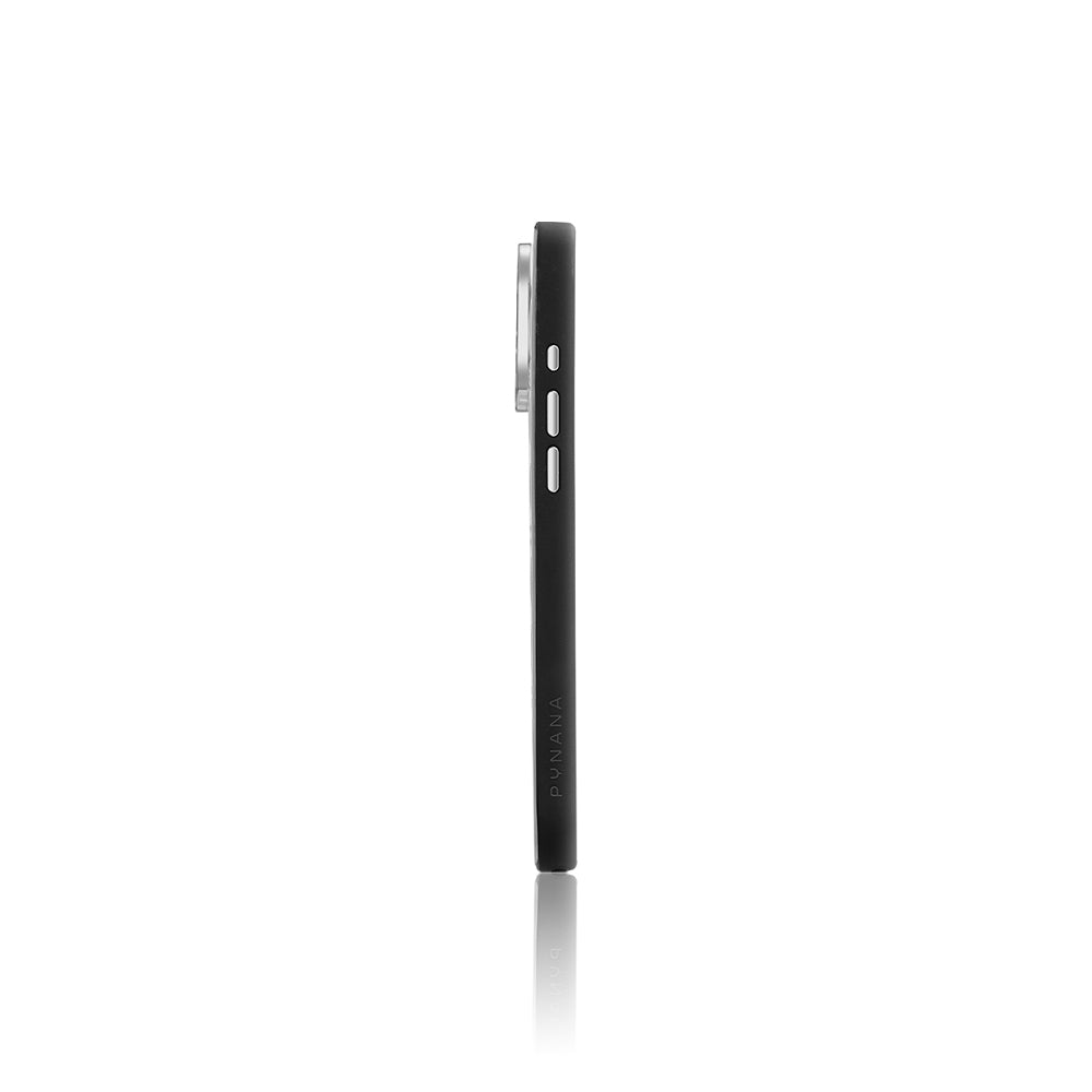 Apple iPhone 15 Pro Max Kılıf Parlak Arka Yüzeyli Kabartma Tasarımlı Kapitone Pynana Metal Diamond Serisi Kapak Beyaz