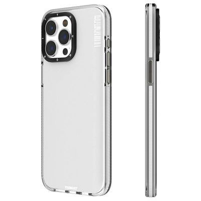 Apple iPhone 15 Pro Max Kılıf Pürüzsüz Düz Arka Yüzey YoungKit Crystal Color Serisi Kapak Renksiz