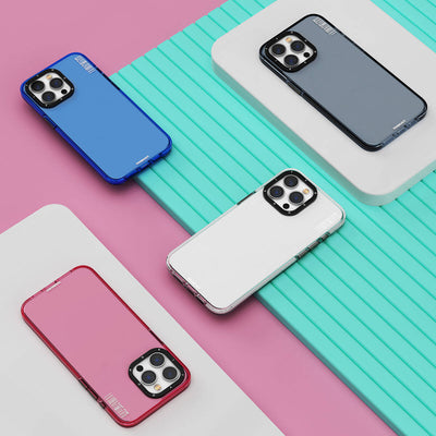 Apple iPhone 15 Pro Max Kılıf Pürüzsüz Düz Arka Yüzey YoungKit Crystal Color Serisi Kapak Renksiz