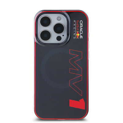 Apple iPhone 15 Pro Max Kılıf Redbull Orjinal Lisanslı M-safe Şarj Özellikli Çift Katmanlı Sert PC Büyük Boy MV Kapak Lacivert