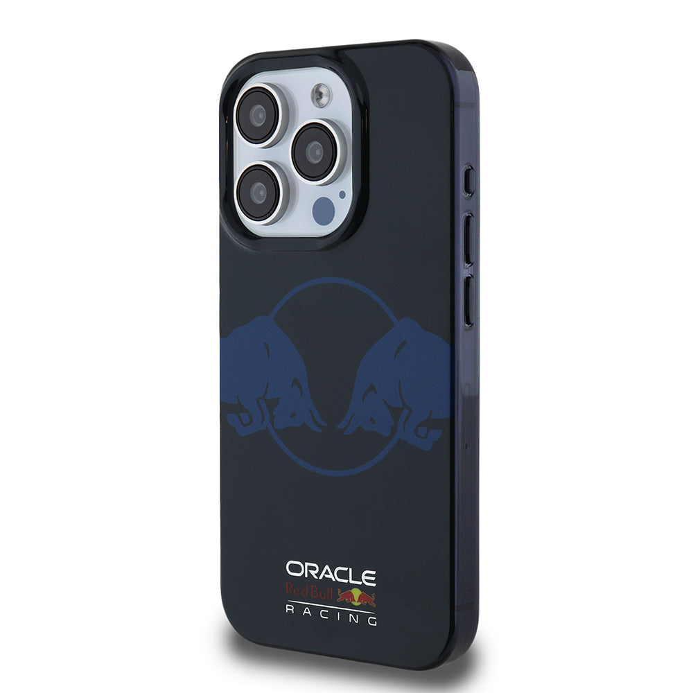 Apple iPhone 15 Pro Max Kılıf Redbull Orjinal Lisanslı M-safe Şarj Özellikli IML Çift Boğa Baskılı Sert PC  Kapak Lacivert