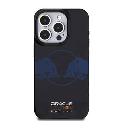 Apple iPhone 15 Pro Max Kılıf Redbull Orjinal Lisanslı M-safe Şarj Özellikli IML Çift Boğa Baskılı Sert PC  Kapak Lacivert