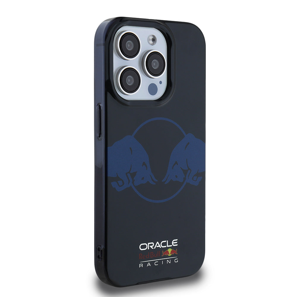 Apple iPhone 15 Pro Max Kılıf Redbull Orjinal Lisanslı M-safe Şarj Özellikli IML Çift Boğa Baskılı Sert PC  Kapak Lacivert