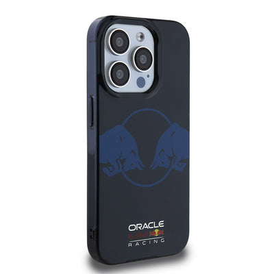 Apple iPhone 15 Pro Max Kılıf Redbull Orjinal Lisanslı M-safe Şarj Özellikli IML Çift Boğa Baskılı Sert PC  Kapak Lacivert