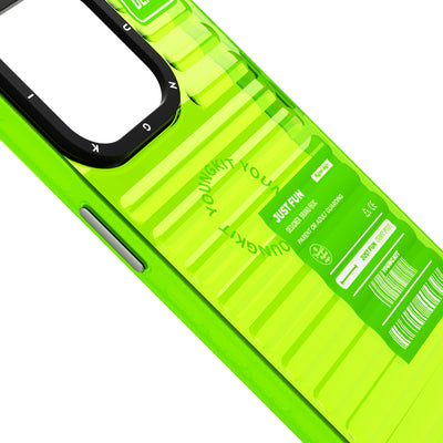 Apple iPhone 15 Pro Max Kılıf Şeffaf Renkli Tasarım YoungKit Fluorite Serisi Kapak Siyah