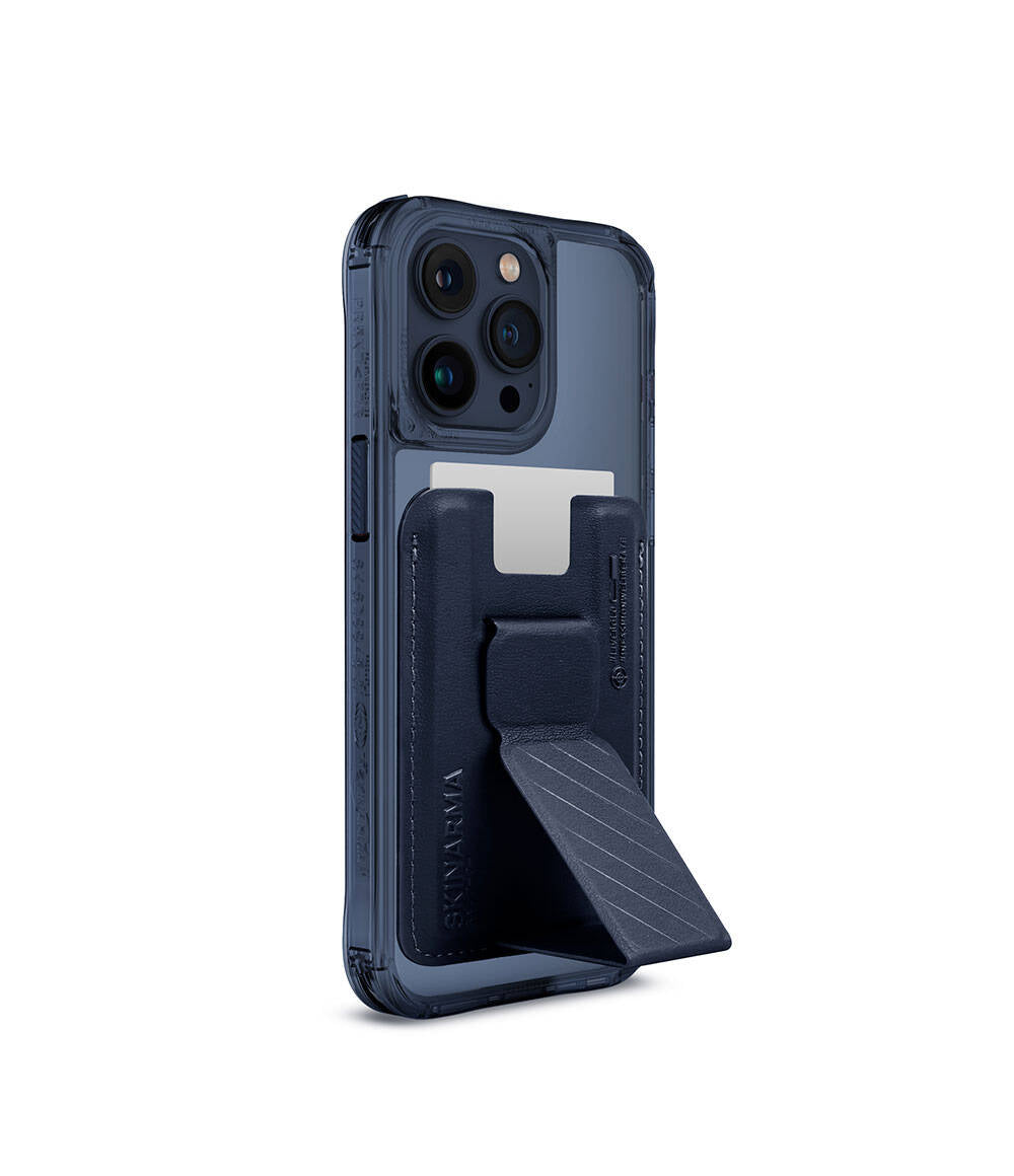 iPhone 15 Pro Max Kılıf SkinArma Şeffaf M-safe Şarj Özellikli Kado Kartlıklı Saido Kılıf