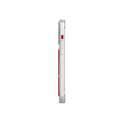 Apple iPhone 15 Pro Max Kılıf SkinArma Standlı Şeffaf Tasarımlı Apex Kapak Kırmızı