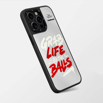 Apple iPhone 15 Pro Max Kılıf Tobias Fonseca Tasarımlı Youngkit Mirror Kapak Pembe