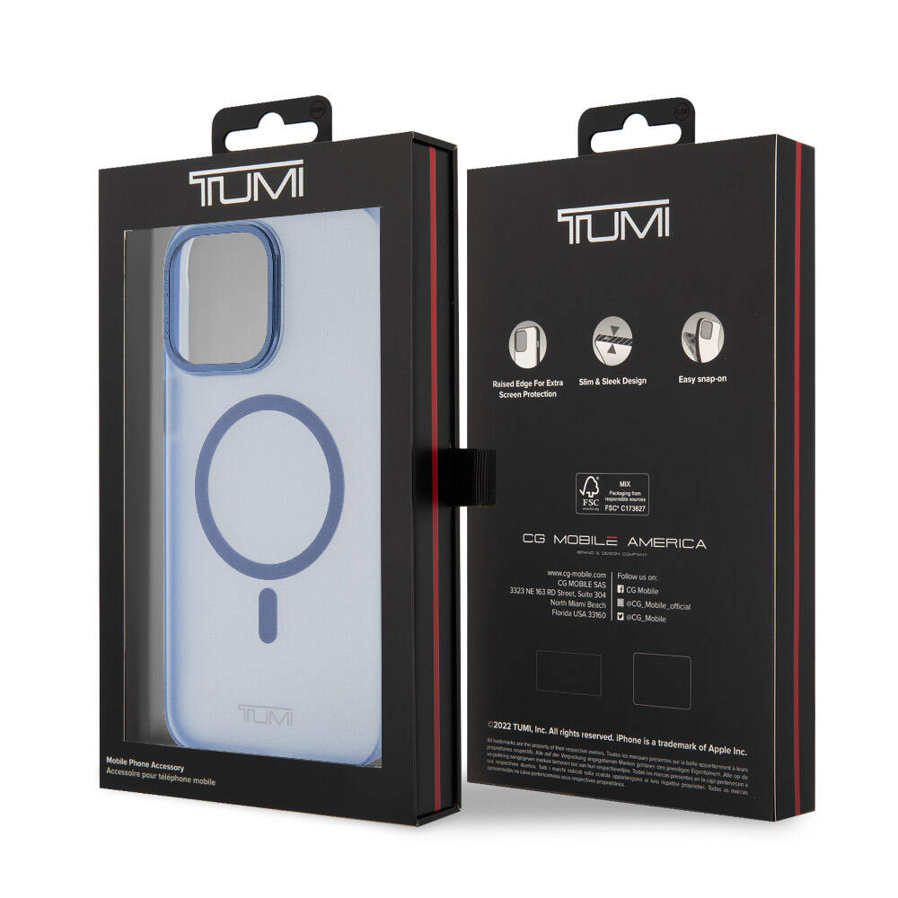 iPhone 15 Pro Max Kılıf TUMI Orjinal Lisanslı M-safe Şarj Özellikli Buzlu Mat Kılıf