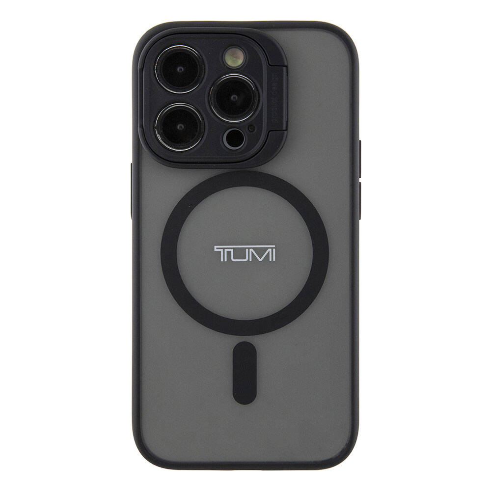 iPhone 15 Pro Max Kılıf TUMI Orjinal Lisanslı M-safe Şarj Özellikli Kamera Standlı Buzlu Mat Kılıf