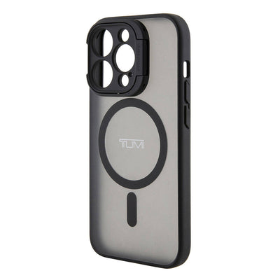Apple iPhone 15 Pro Max Kılıf TUMI Orjinal Lisanslı Magsafe Şarj Özellikli Kamera Standlı Buzlu Mat Kapak Mavi