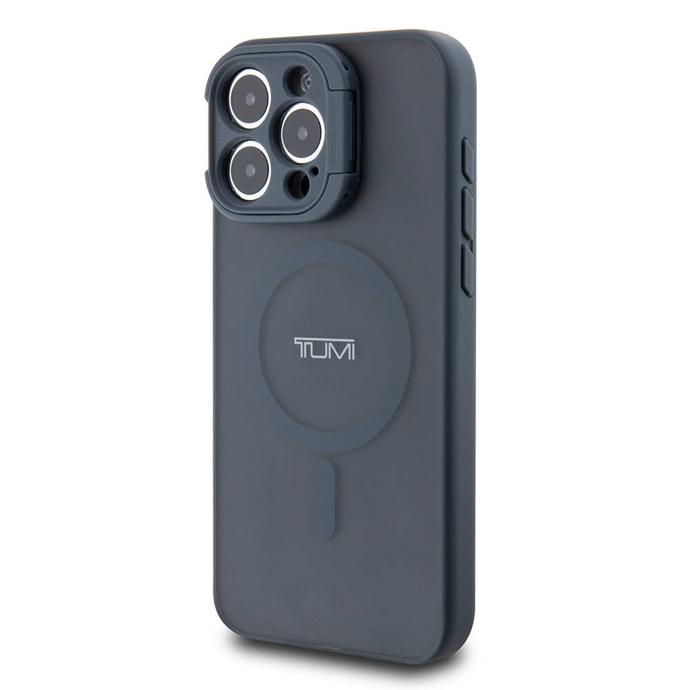 iPhone 15 Pro Max Kılıf TUMI Orjinal Lisanslı M-safe Şarj Özellikli Kamera Standlı Buzlu Mat Kılıf