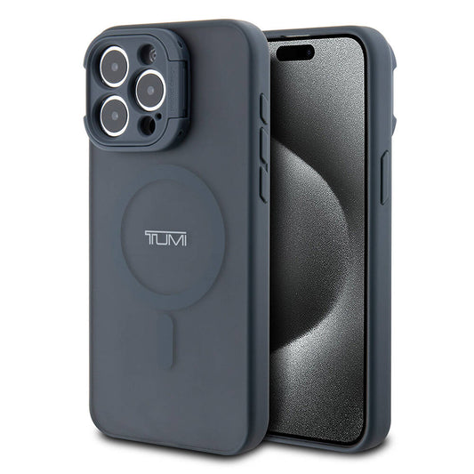 iPhone 15 Pro Max Kılıf TUMI Orjinal Lisanslı M-safe Şarj Özellikli Kamera Standlı Buzlu Mat Kılıf