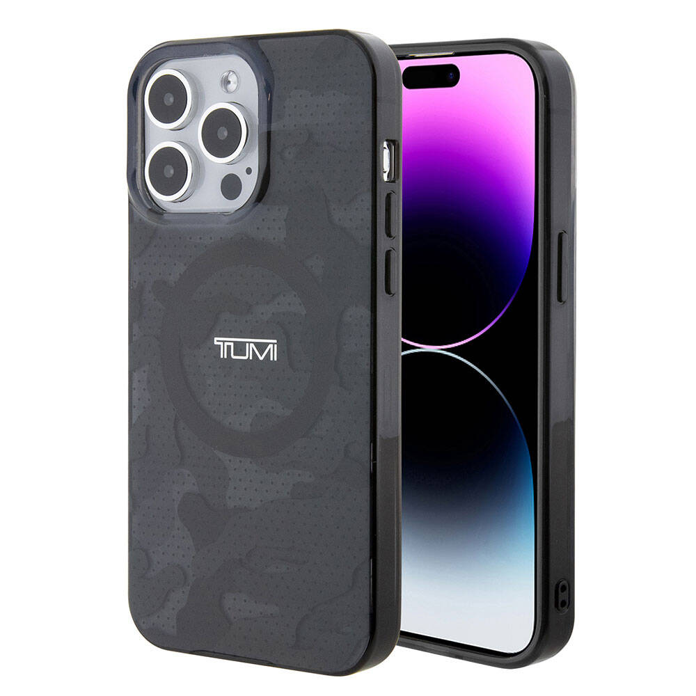 iPhone 15 Pro Max Kılıf TUMI Orjinal Lisanslı M-safe Şarj Özellikli PC TPU Çift Katmanlı Kamuflaj Desenli Kılıf