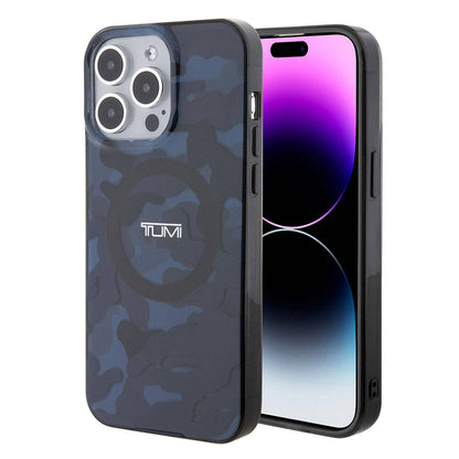 iPhone 15 Pro Max Kılıf TUMI Orjinal Lisanslı M-safe Şarj Özellikli PC TPU Çift Katmanlı Kamuflaj Desenli Kılıf