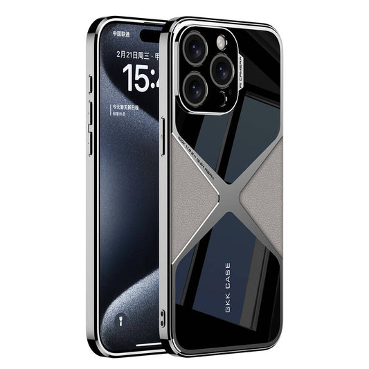 iPhone 15 Pro Max Kılıf Ultra İnce Kamera Korumalı PC + Deri Arka Yüzey Zore X-Pro Kılıf