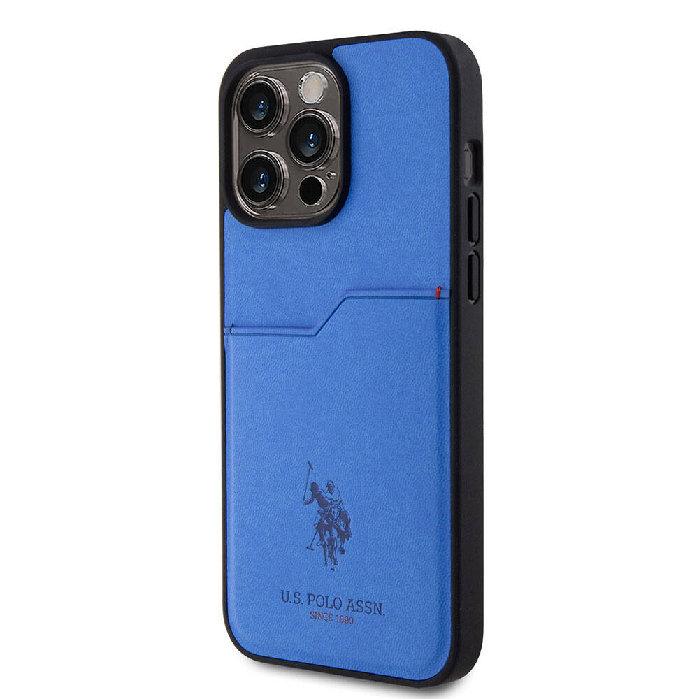 iPhone 15 Pro Max Kılıf U.S. Polo Assn. Orjinal Lisanslı Baskı Logolu PU Kartlıklı Kılıf