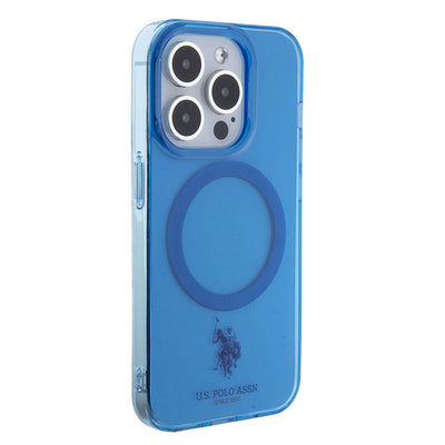 Apple iPhone 15 Pro Max Kılıf U.S. Polo Assn. Orjinal Lisanslı Magsafe Şarj Özellikli Transparan Tasarım Kapak Renksiz