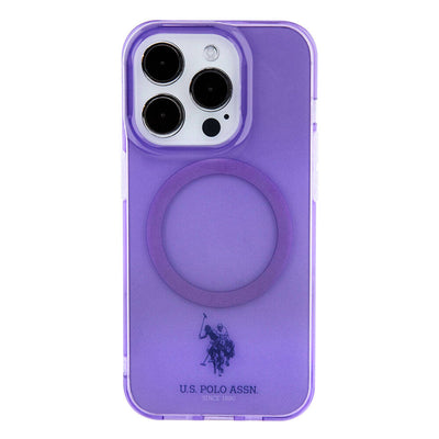 Apple iPhone 15 Pro Max Kılıf U.S. Polo Assn. Orjinal Lisanslı Magsafe Şarj Özellikli Transparan Tasarım Kapak Pembe