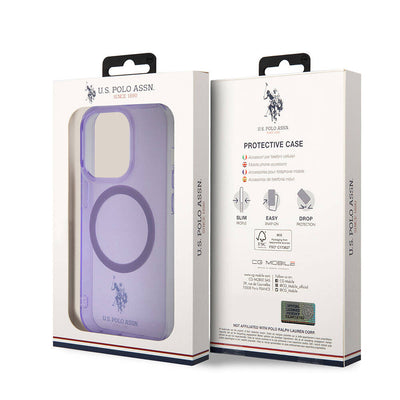 Apple iPhone 15 Pro Max Kılıf U.S. Polo Assn. Orjinal Lisanslı Magsafe Şarj Özellikli Transparan Tasarım Kapak Renksiz