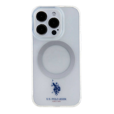 Apple iPhone 15 Pro Max Kılıf U.S. Polo Assn. Orjinal Lisanslı Magsafe Şarj Özellikli Transparan Tasarım Kapak Mor