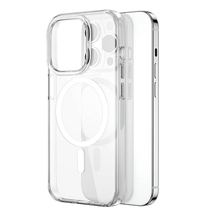 iPhone 15 Pro Max Kılıf Wiwu BC-022 M-safe Şarj Özellikli Şeffaf Transparan Kılıf