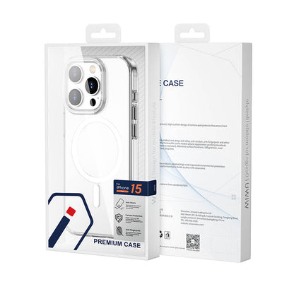 iPhone 15 Pro Max Kılıf Wiwu BC-022 M-safe Şarj Özellikli Şeffaf Transparan Kılıf
