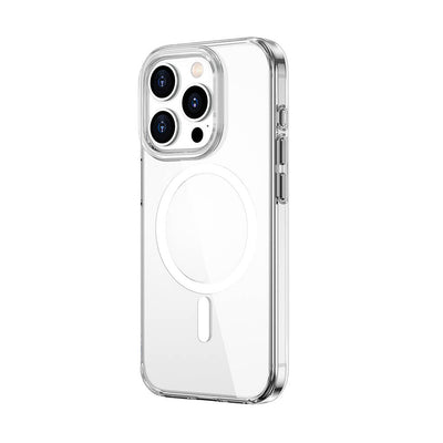 Apple iPhone 15 Pro Max Kılıf Wiwu BC-022 Magsafe Şarj Özellikli Şeffaf Transparan Kapak Renksiz
