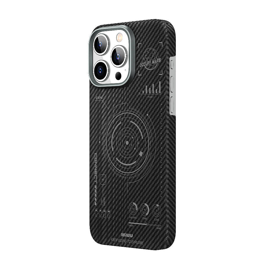 iPhone 15 Pro Max Kılıf Wiwu HHX-016 Karbon Fiber 600D Mars Kevlar Kılıf