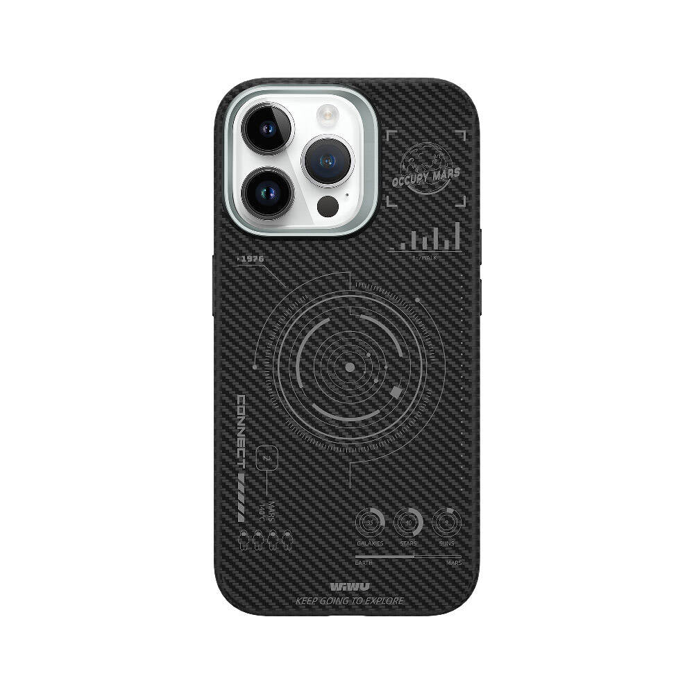 iPhone 15 Pro Max Kılıf Wiwu HHX-016 Karbon Fiber 600D Mars Kevlar Kılıf