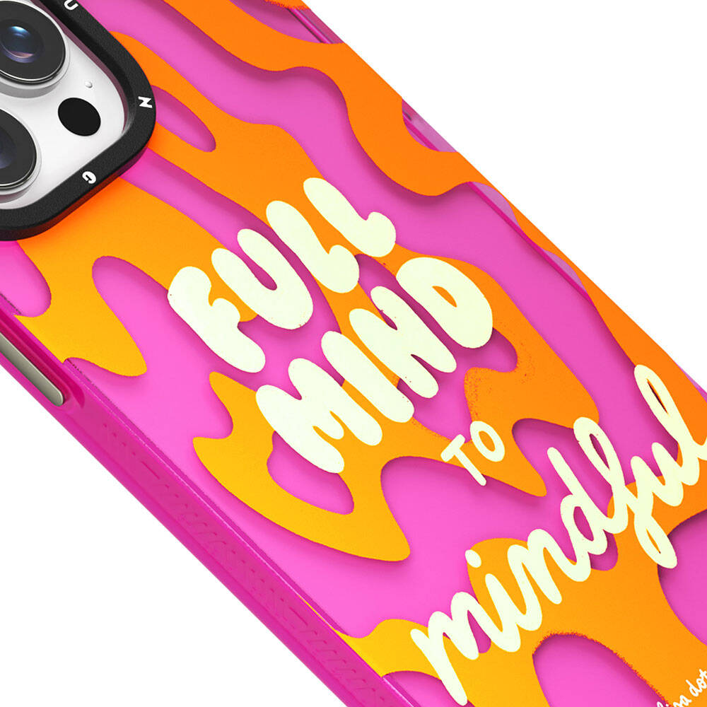 Apple iPhone 15 Pro Max Kılıf Yazı Desenli Youngkit Mindfulness Serisi Kapak Mavi