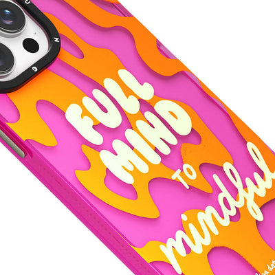 Apple iPhone 15 Pro Max Kılıf Yazı Desenli Youngkit Mindfulness Serisi Kapak Mavi